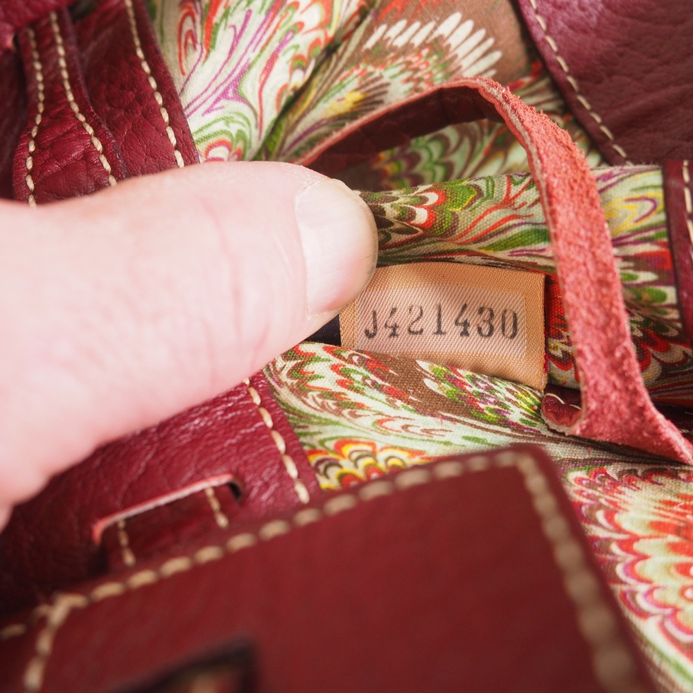 Dooney & Bourke City Barlow Satchel Burgundy Pebbled Leather Tassel Bag - Picture 14 of 16